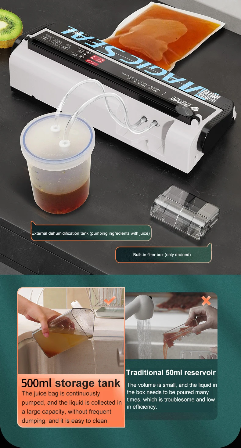 Senior Electric Vacuum Sealer Packaging Machine For Home Kitchen For Sealing Fresh Packaging Machine For Food Preservation MS175 - Image 18