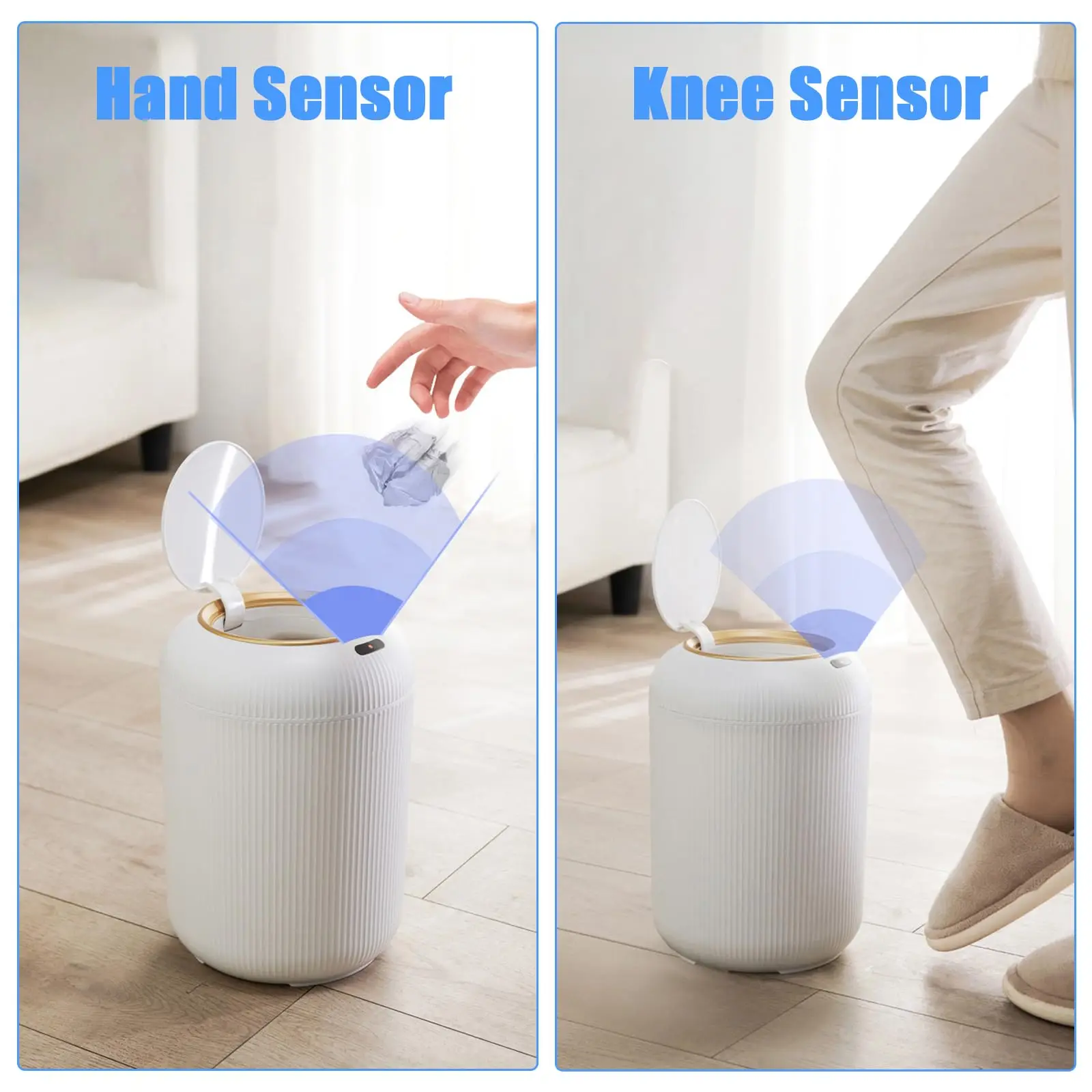 Automatic Trash Can with Lid, Small Plastic Smart Trash Can, Motion Sensor Trash Can for Bedroom, Bathroom, Kitchen, Office - Image 15