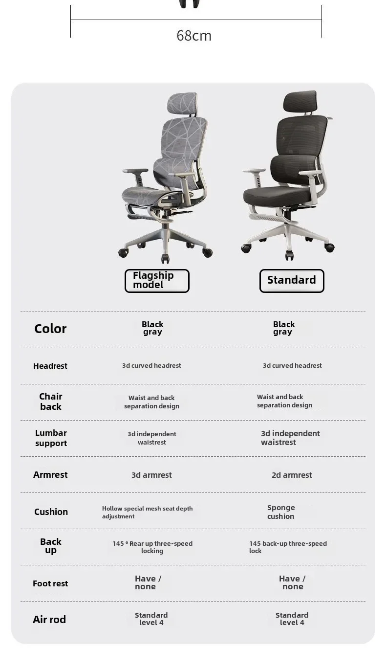 Office chair, ergonomic waist protection chair, comfortable e-sports leisure computer chair - Image 33