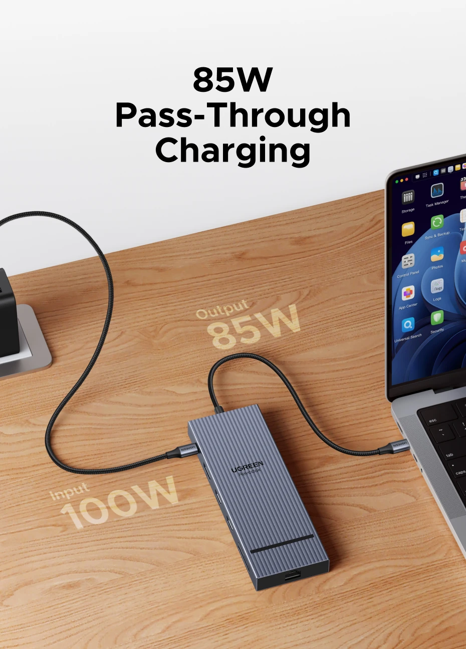 UGREEN 12-in-1 USB HUB Type-C to 2HDMI 4K120Hz DP USB3.2 10Gbps SD/TF RJ45 PD100W for MacBook Dell HP Laptop Accessories Docking - Image 34