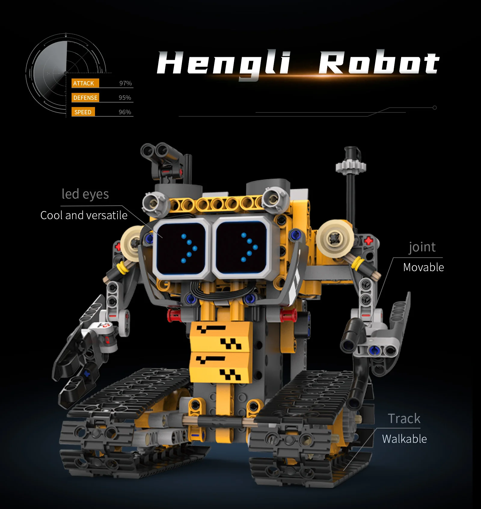 Digital display 5-in-1 transformable robot model assembly, remote control robot building blocks toy, children's toy gift - Image 15