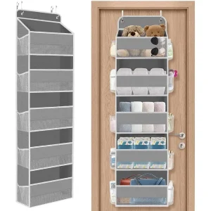  1pc Hanging Bag Storage Organizer Over Door Anti-Tilt Toy Storage Space Saving for Bedroom Bathroom Closet Home Organization