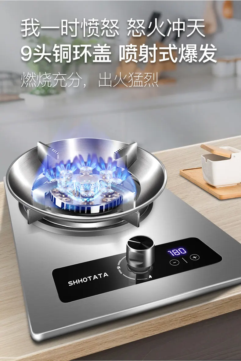 Single Burner Stainless Steel Built In Gas Cooktop Strong Flame Table Dual Use Household Kitchen Stove - Image 17