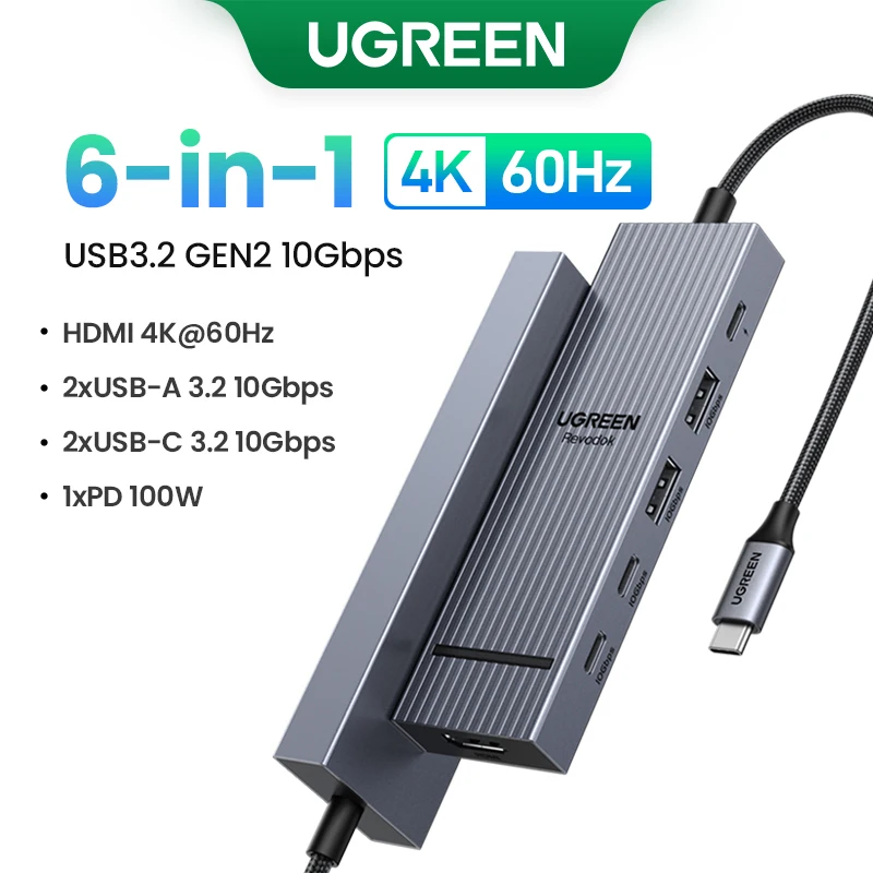 UGREEN 12-in-1 USB HUB Type-C to 2HDMI 4K120Hz DP USB3.2 10Gbps SD/TF RJ45 PD100W for MacBook Dell HP Laptop Accessories Docking - Image 7