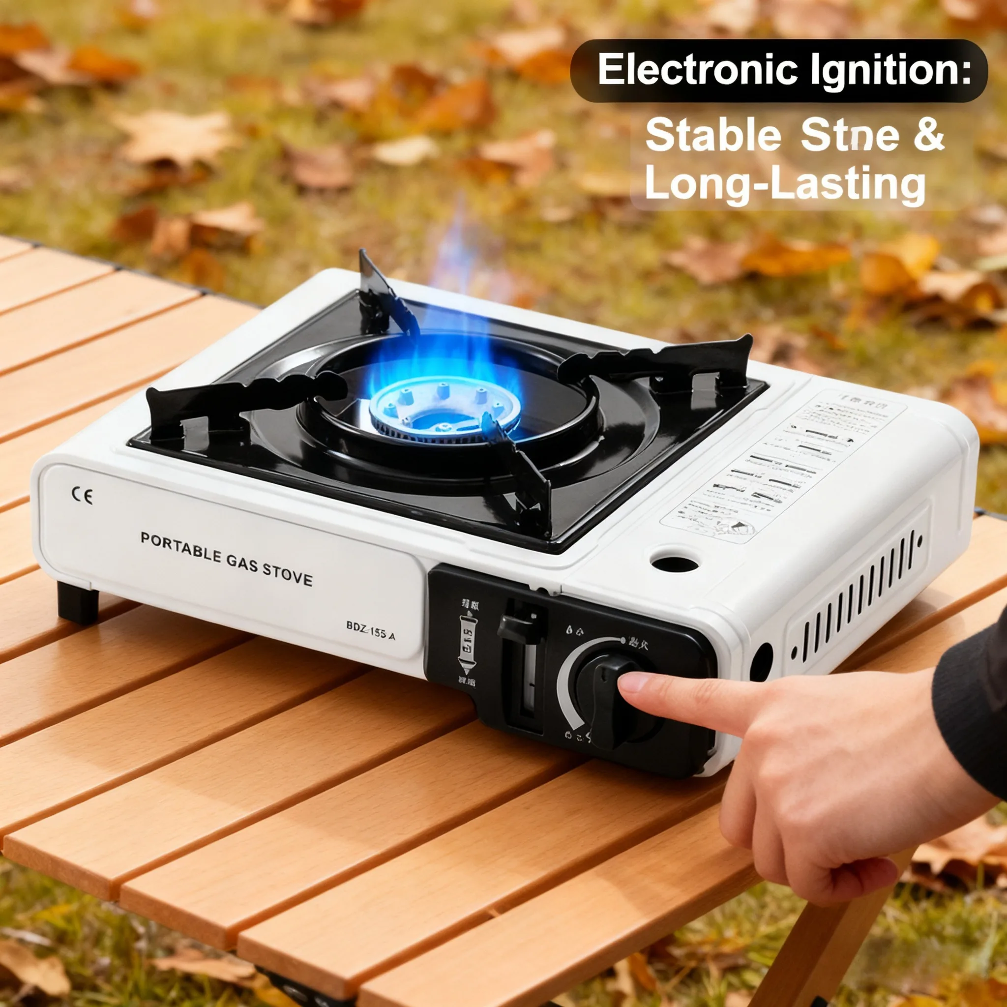 Portable Outdoor Gas Stove, Suitable for Camping, Barbecuing, Hiking, Backyard Cooking, and Home Use Windproof Ring Not Included - Image 13