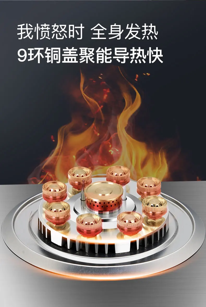 Single Burner Stainless Steel Built In Gas Cooktop Strong Flame Table Dual Use Household Kitchen Stove - Image 15