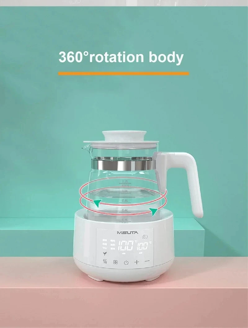 1200ml Smart Constant Temperature Milk Regulator Glass Kettle Baby Milk Powder Electric Kettle Multifunctional Milk Warmer 220V - Image 20
