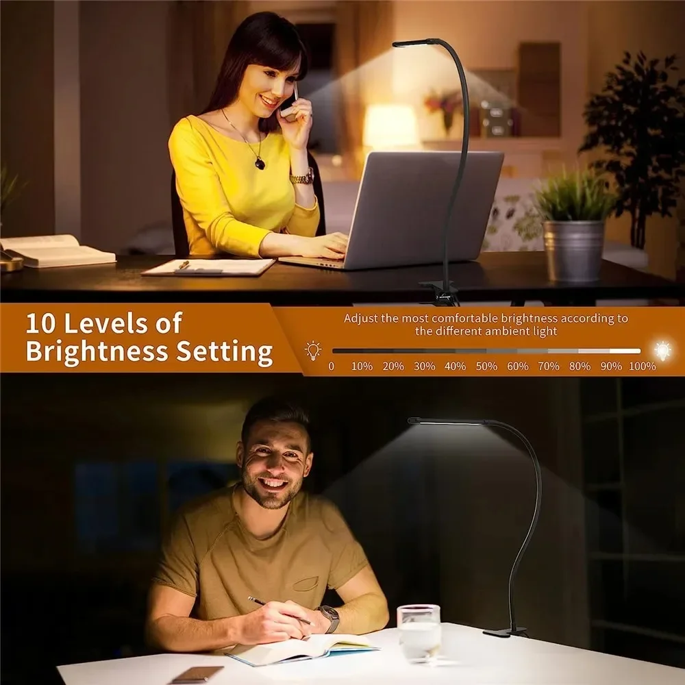 Double Single Head Led Clip Desk Lamp Dimmable Computer Table Lamps Monitor Light Architect Table Lamp for Office Reading Lights - Image 30