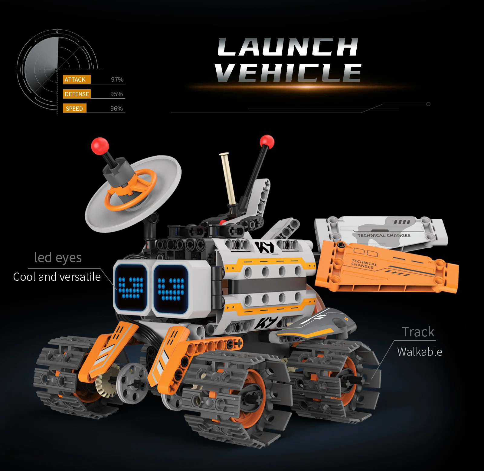 Digital display 5-in-1 transformable robot model assembly, remote control robot building blocks toy, children's toy gift - Image 33