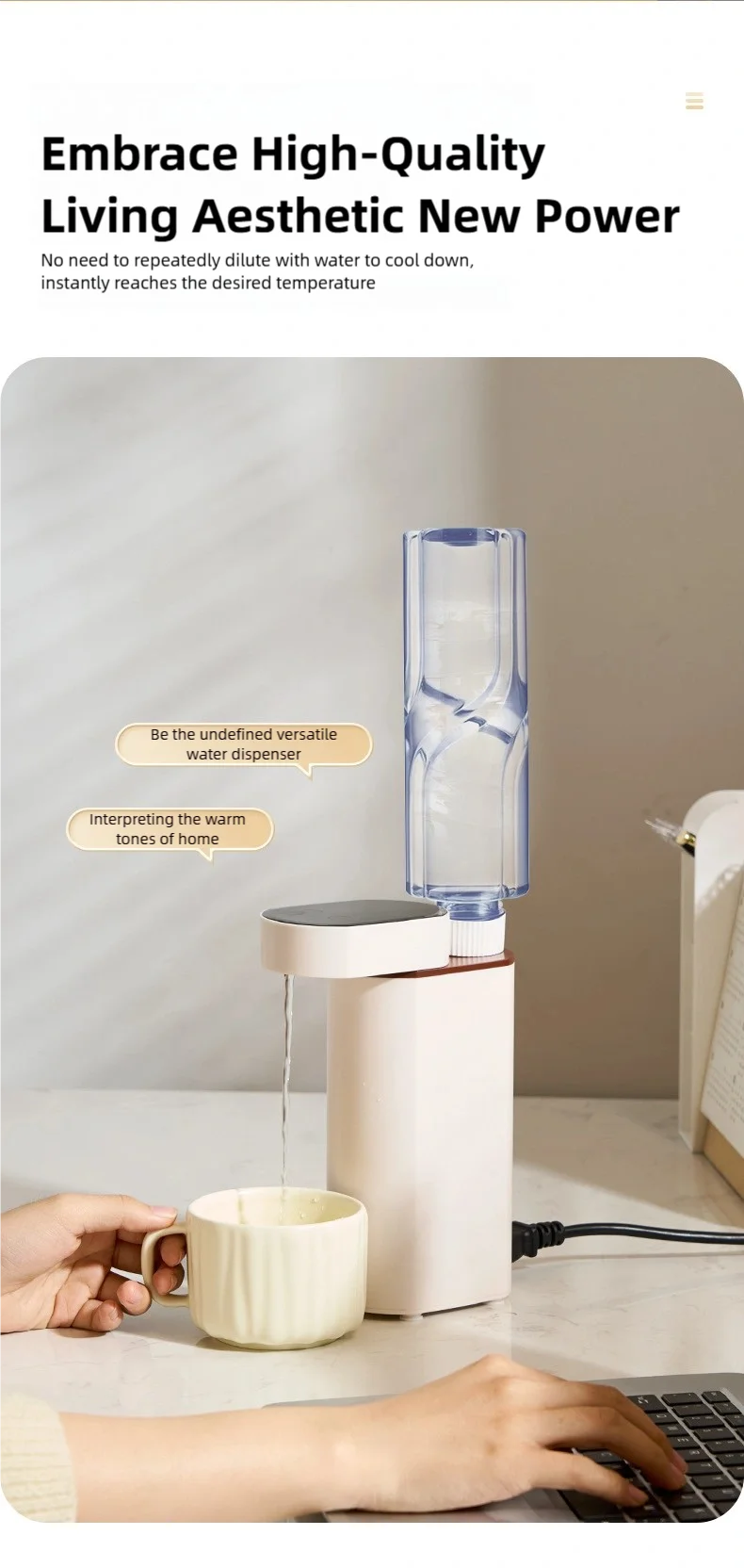 2000W Instant-Heat Water Dispenser 3-Second Rapid Heating Compatible with Mineral Water/Bottled Water Portable Water Dispenser - Image 21