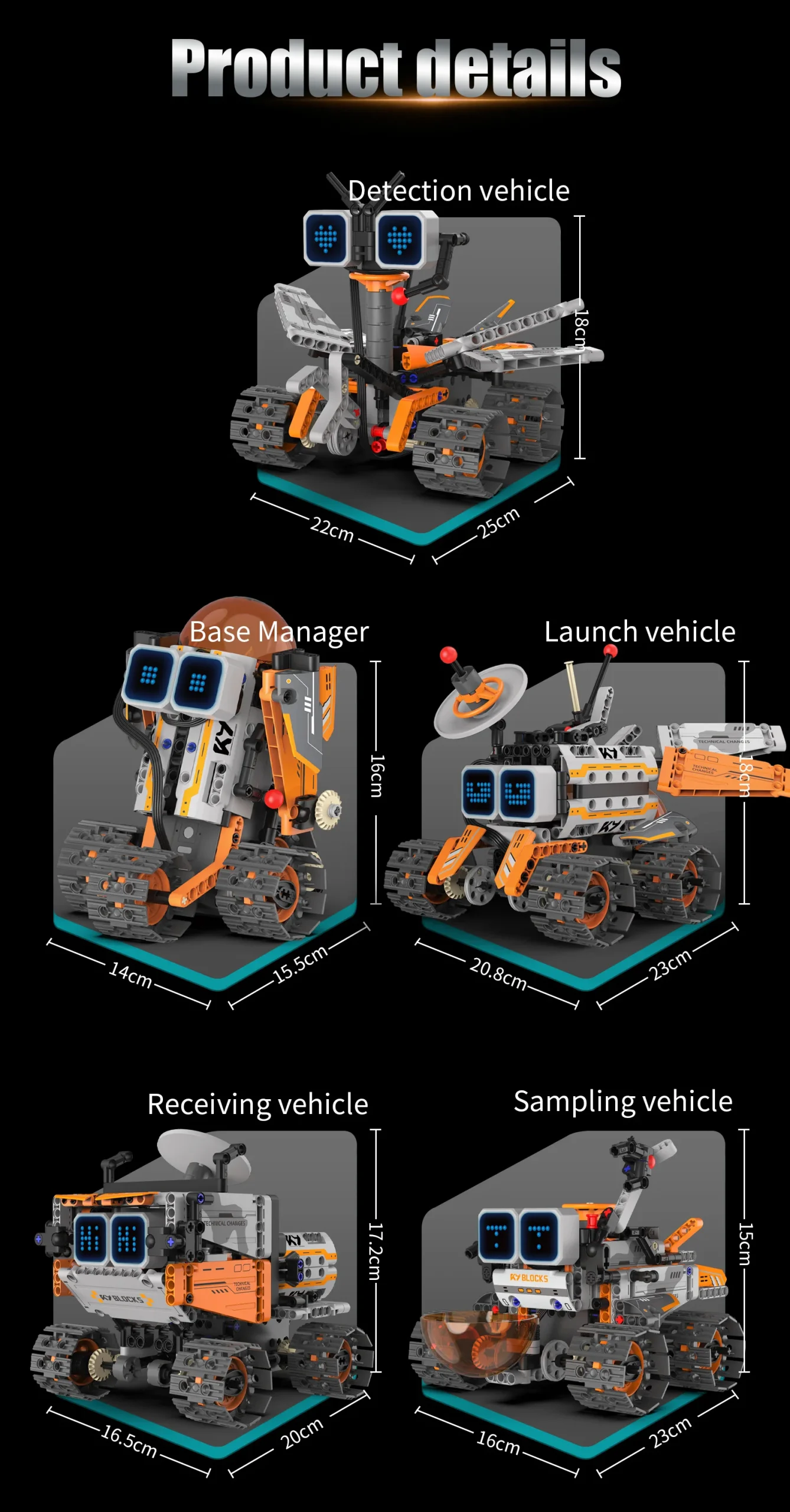 Digital display 5-in-1 transformable robot model assembly, remote control robot building blocks toy, children's toy gift - Image 42