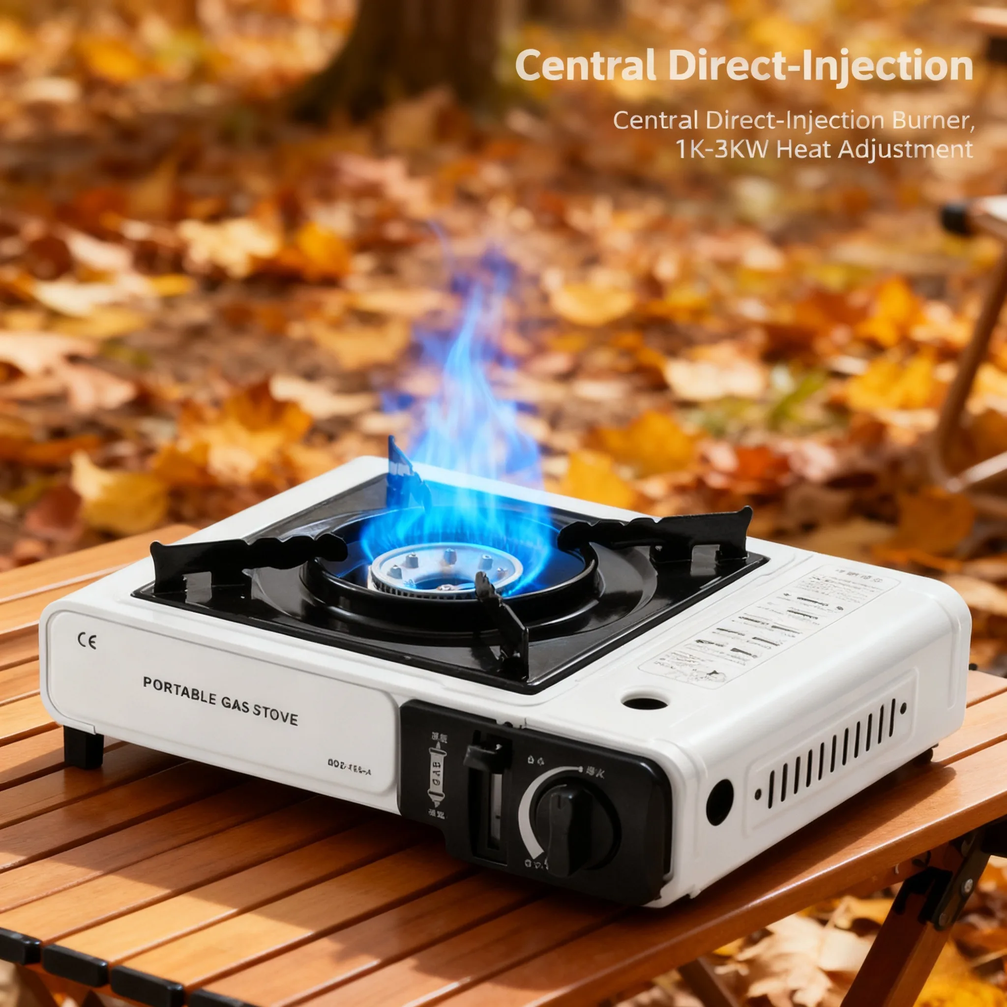 Portable Outdoor Gas Stove, Suitable for Camping, Barbecuing, Hiking, Backyard Cooking, and Home Use Windproof Ring Not Included - Image 11