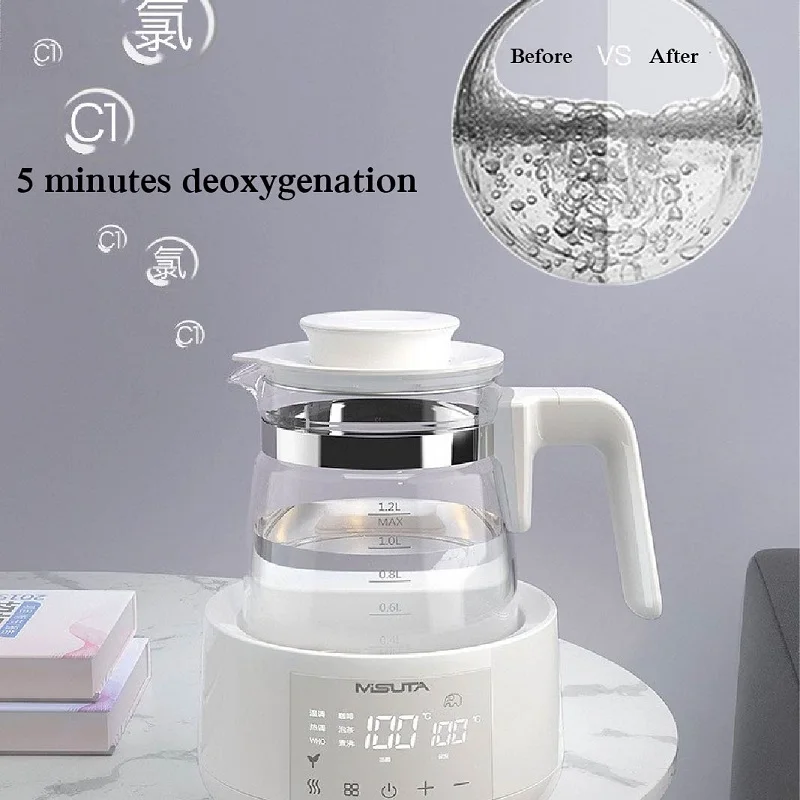 1200ml Smart Constant Temperature Milk Regulator Glass Kettle Baby Milk Powder Electric Kettle Multifunctional Milk Warmer 220V - Image 3