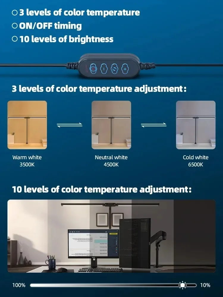 Double Single Head Led Clip Desk Lamp Dimmable Computer Table Lamps Monitor Light Architect Table Lamp for Office Reading Lights - Image 13