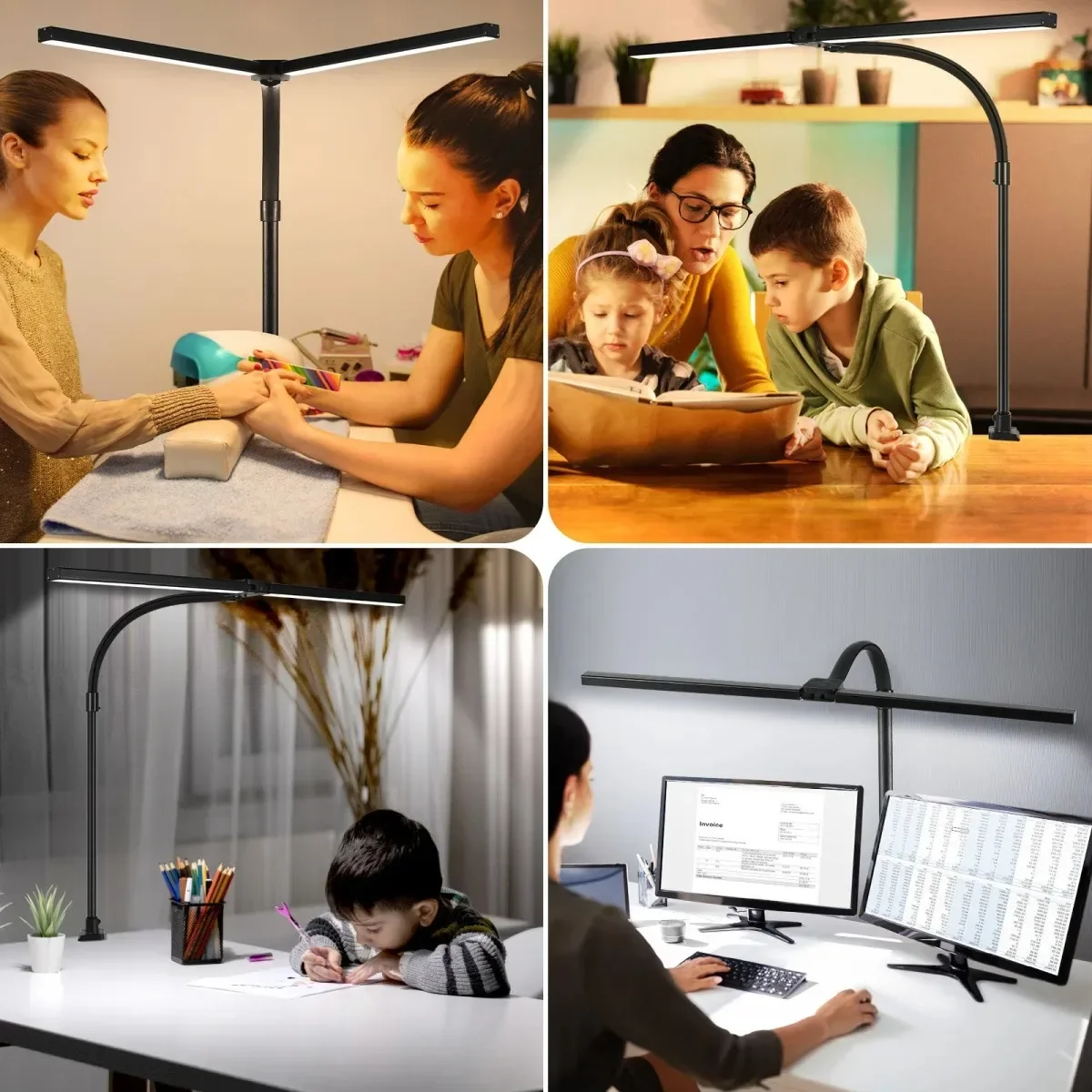 Double Single Head Led Clip Desk Lamp Dimmable Computer Table Lamps Monitor Light Architect Table Lamp for Office Reading Lights - Image 6