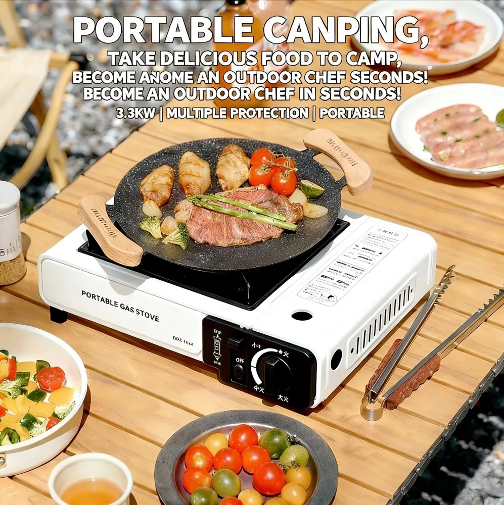 Portable Outdoor Gas Stove, Suitable for Camping, Barbecuing, Hiking, Backyard Cooking, and Home Use Windproof Ring Not Included - Image 9
