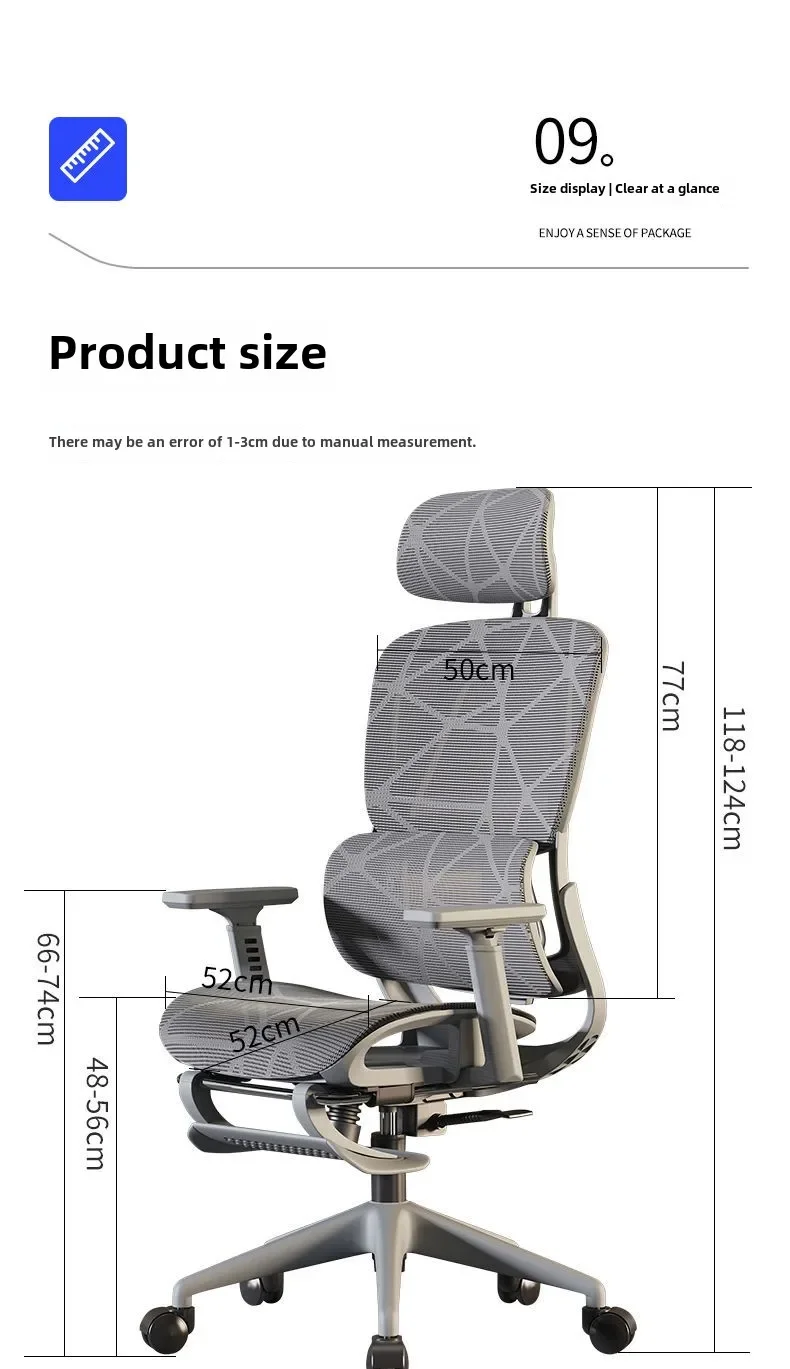 Office chair, ergonomic waist protection chair, comfortable e-sports leisure computer chair - Image 32