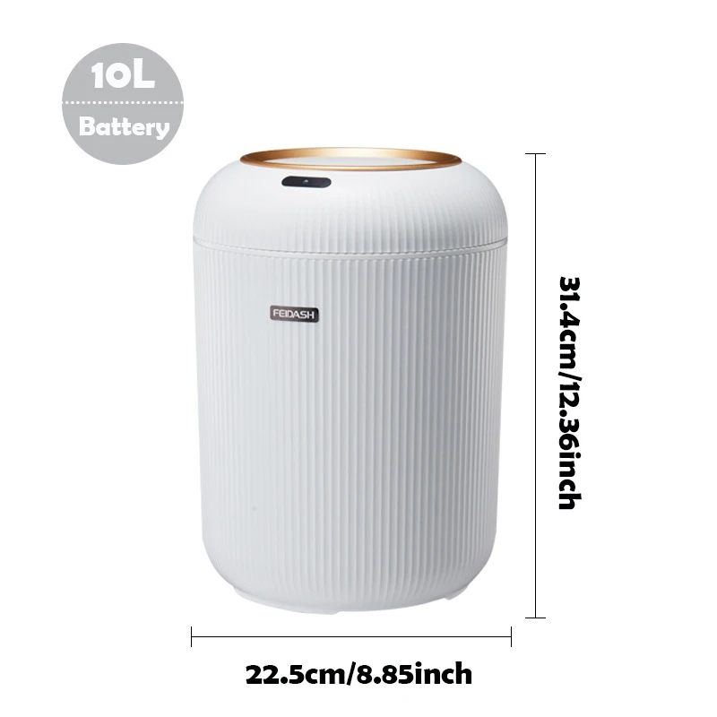 Automatic Trash Can with Lid, Small Plastic Smart Trash Can, Motion Sensor Trash Can for Bedroom, Bathroom, Kitchen, Office - Image 7