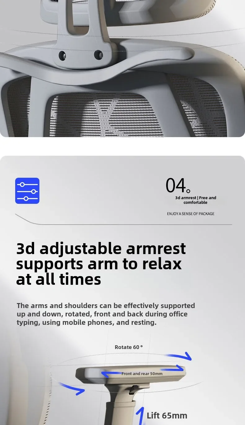 Office chair, ergonomic waist protection chair, comfortable e-sports leisure computer chair - Image 24