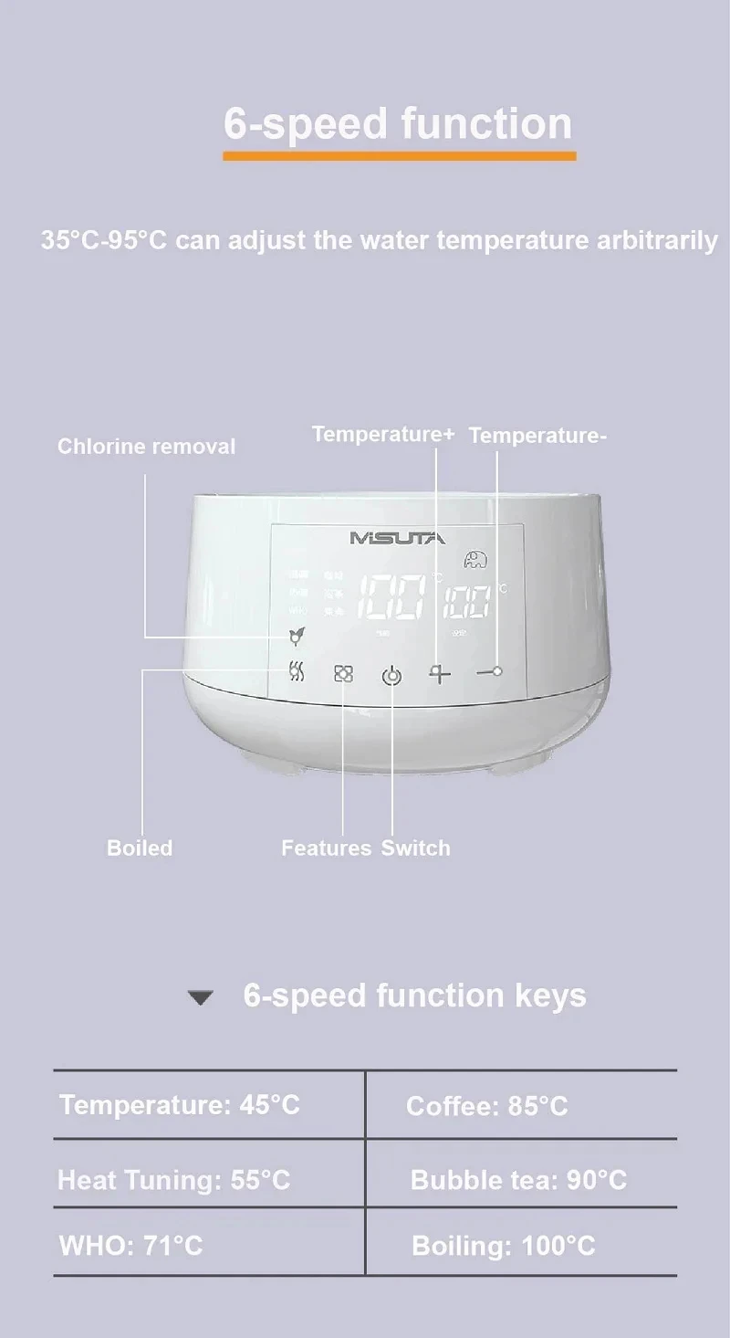 1200ml Smart Constant Temperature Milk Regulator Glass Kettle Baby Milk Powder Electric Kettle Multifunctional Milk Warmer 220V - Image 17