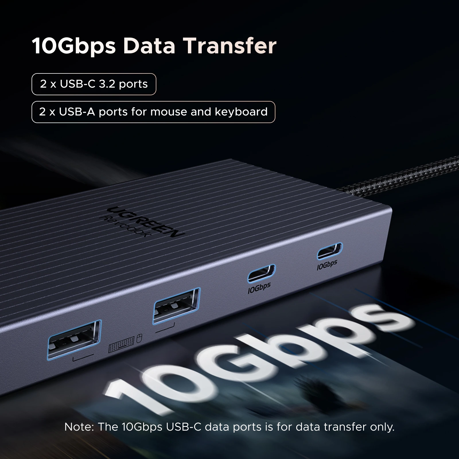 UGREEN 12-in-1 USB HUB Type-C to 2HDMI 4K120Hz DP USB3.2 10Gbps SD/TF RJ45 PD100W for MacBook Dell HP Laptop Accessories Docking - Image 2