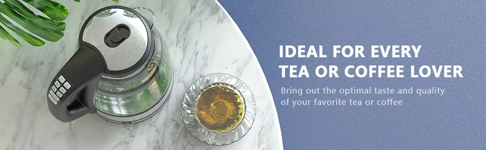 DEVISIB Electric Glass Kettle, 2200W Fast Boiling, Temperature Control, 4-Hour Keep Warm, 2.0L Tea Kettle & Hot Water Boiler - Image 9