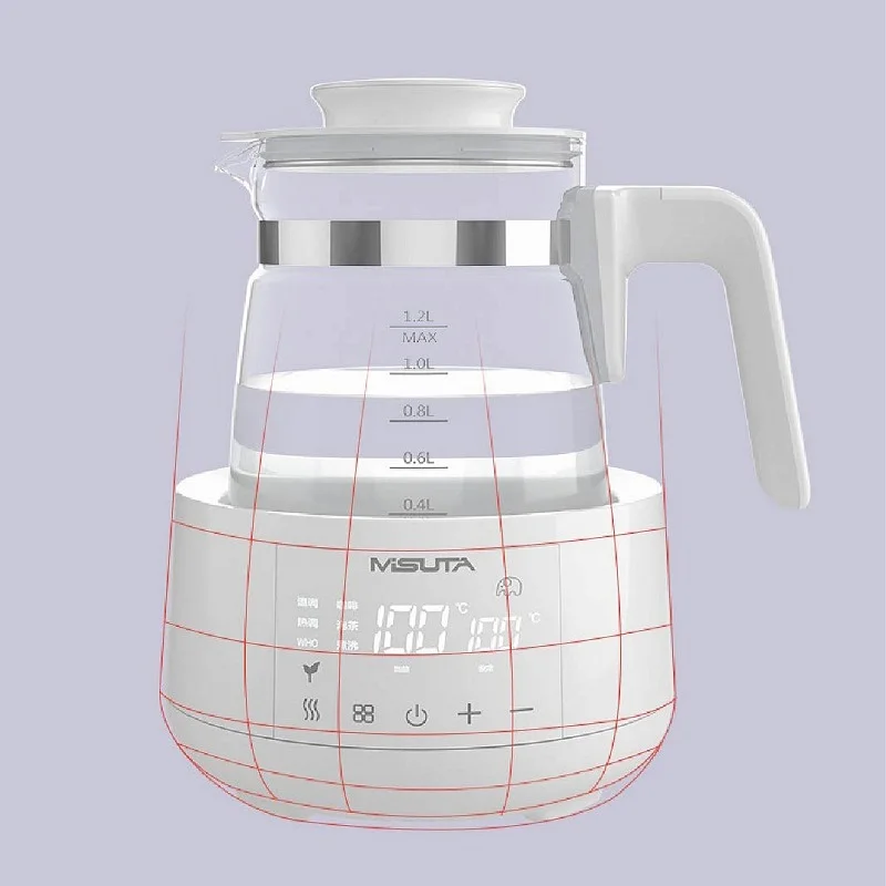 1200ml Smart Constant Temperature Milk Regulator Glass Kettle Baby Milk Powder Electric Kettle Multifunctional Milk Warmer 220V - Image 5