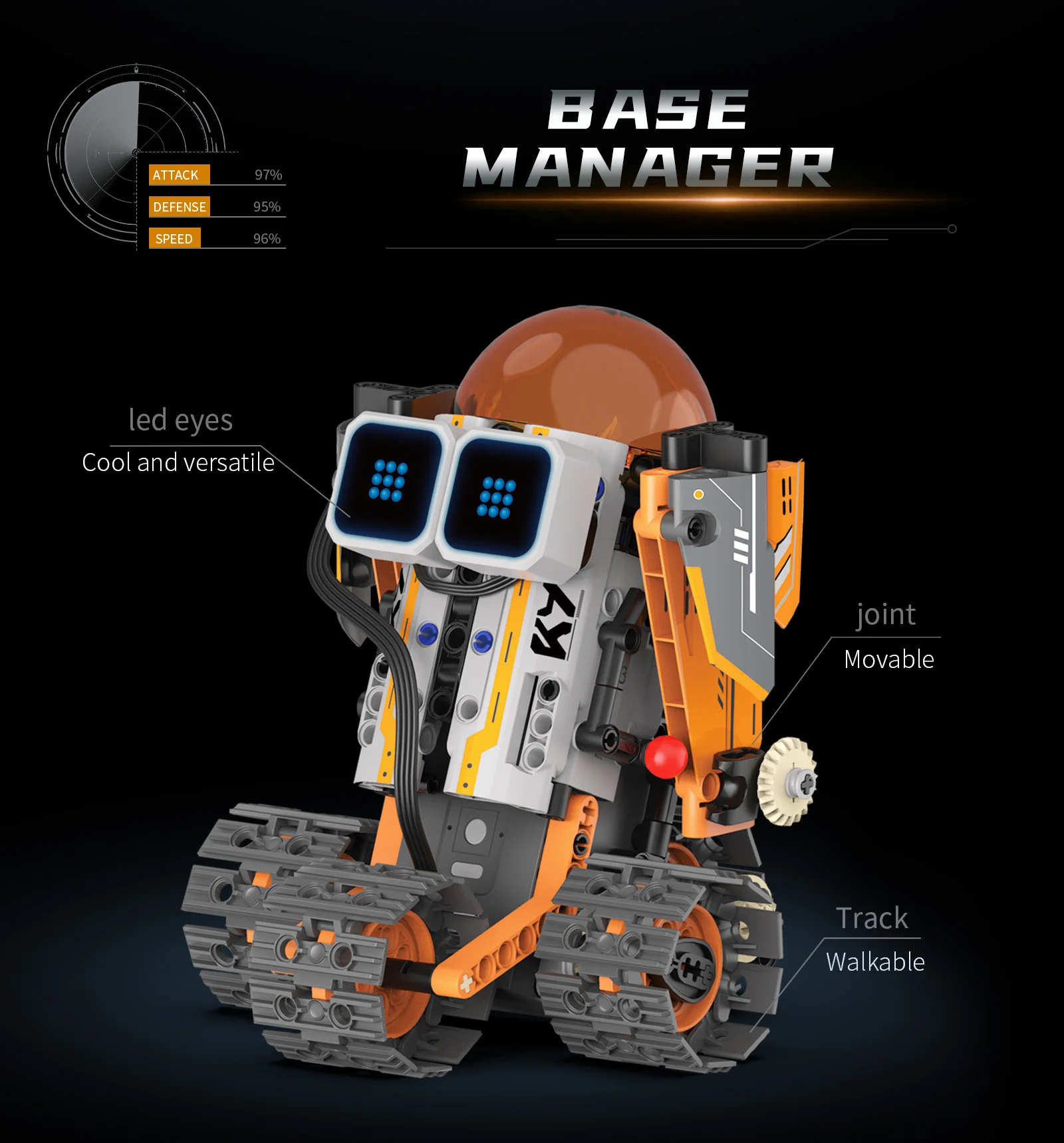 Digital display 5-in-1 transformable robot model assembly, remote control robot building blocks toy, children's toy gift - Image 32