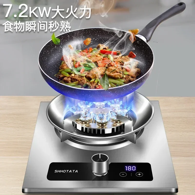 Single Burner Stainless Steel Built In Gas Cooktop Strong Flame Table Dual Use Household Kitchen Stove - Image 2