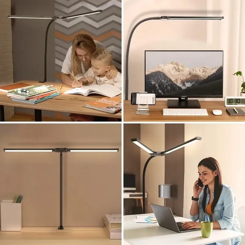 Double Single Head Led Clip Desk Lamp Dimmable Computer Table Lamps Monitor Light Architect Table Lamp for Office Reading Lights - Image 20
