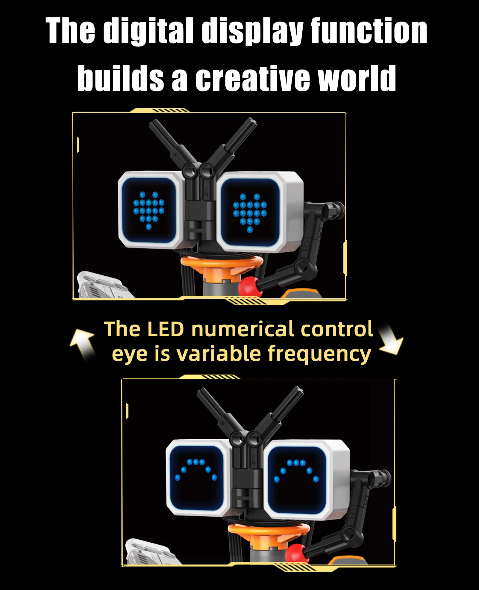 Digital display 5-in-1 transformable robot model assembly, remote control robot building blocks toy, children's toy gift - Image 36