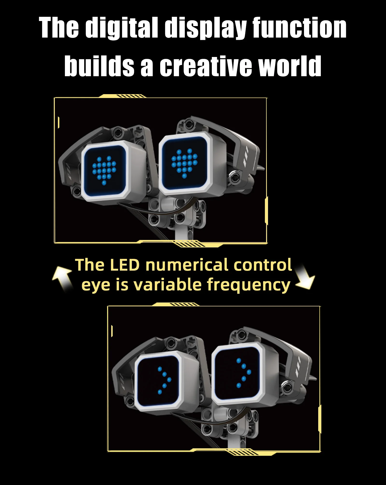 Digital display 5-in-1 transformable robot model assembly, remote control robot building blocks toy, children's toy gift - Image 19