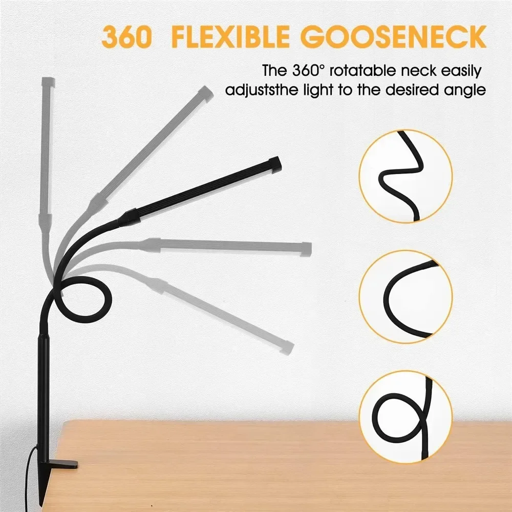 Double Single Head Led Clip Desk Lamp Dimmable Computer Table Lamps Monitor Light Architect Table Lamp for Office Reading Lights - Image 23