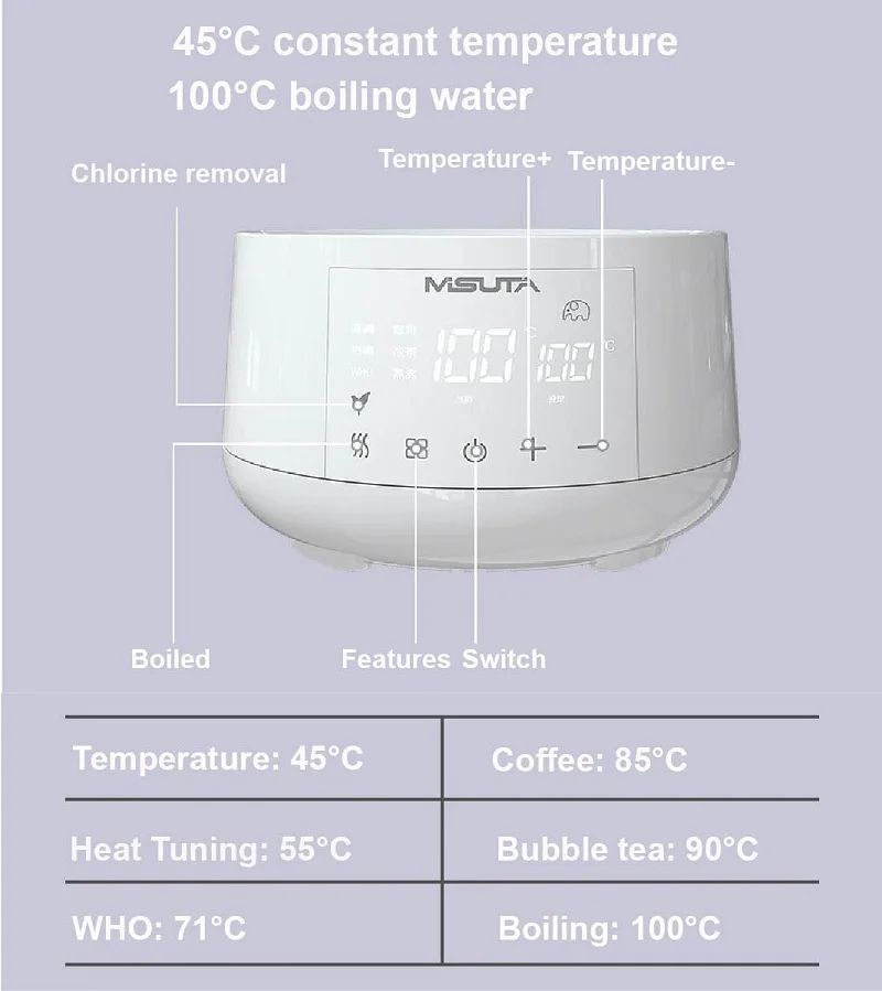 1200ml Smart Constant Temperature Milk Regulator Glass Kettle Baby Milk Powder Electric Kettle Multifunctional Milk Warmer 220V - Image 6