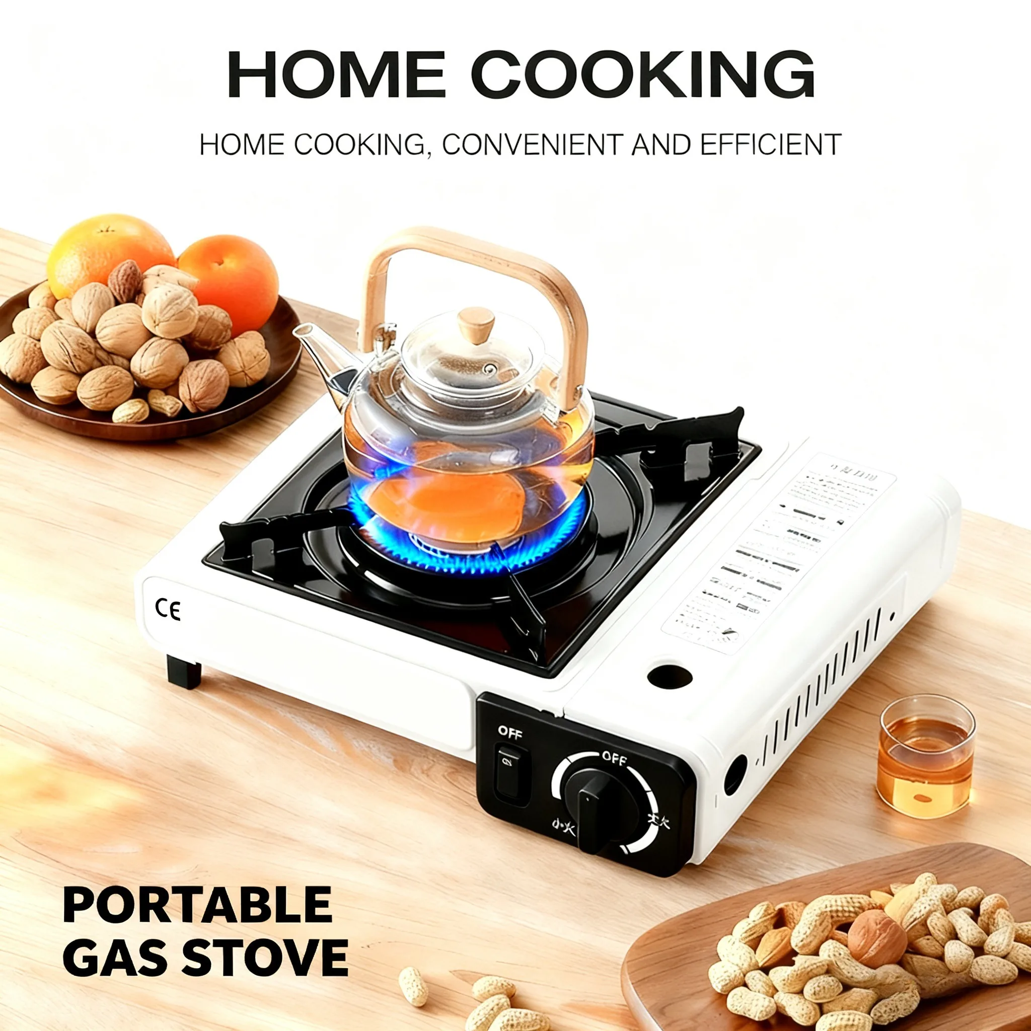 Portable Outdoor Gas Stove, Suitable for Camping, Barbecuing, Hiking, Backyard Cooking, and Home Use Windproof Ring Not Included - Image 16